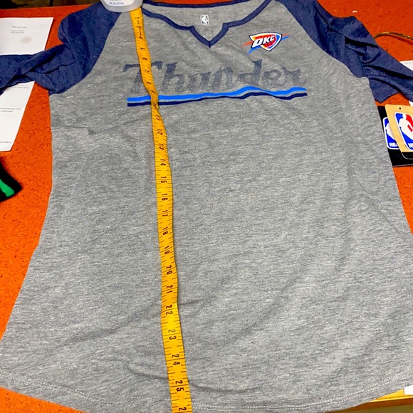 NWT NBA OKC Thunder basketball 3/4 jr shirt - Picture 7 of 9